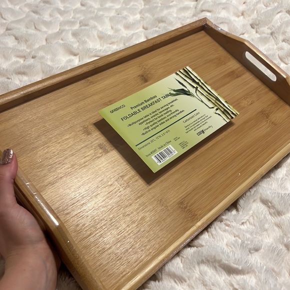 Foldable bamboo breakfast table - Picture 4 of 6